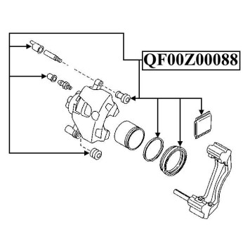 Ремкомплект суппорта тормозного переднего <b>QUATTRO FRENI QF00Z00088</b>
