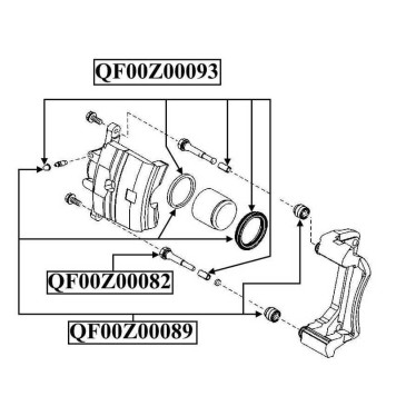 Ремкомплект суппорта тормозного FR на 1 суппорт <b>QUATTRO FRENI QF00Z00093</b>-1