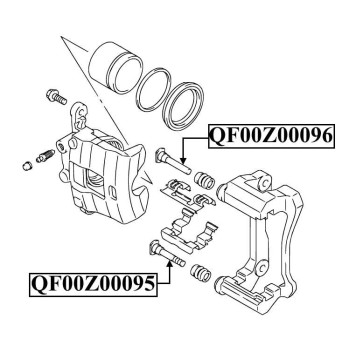 Втулка направляющая суппорта тормозного переднего <b>QUATTRO FRENI QF00Z00096</b>-2