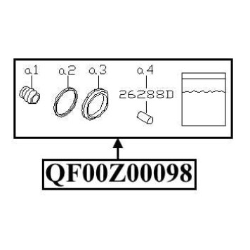 Ремкомплект суппорта тормозного заднего <b>QUATTRO FRENI QF00Z00098</b>-1