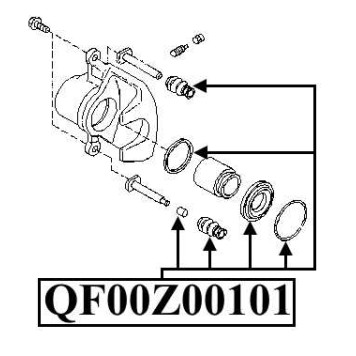 Ремкомплект суппорта тормозного заднего <b>QUATTRO FRENI QF00Z00101</b>-1