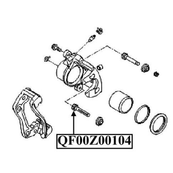 Втулка направляющая суппорта тормозного переднего <b>QUATTRO FRENI QF00Z00104</b>-1