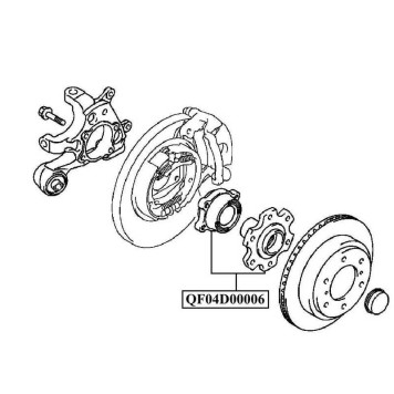 Ступица заднего колеса в сборе <b>QUATTRO FRENI QF04D00006</b>-2