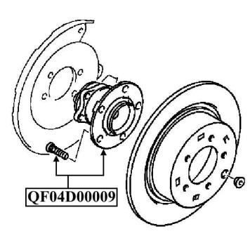 Ступица задняя CY4A <b>QUATTRO FRENI QF04D00009</b>-2