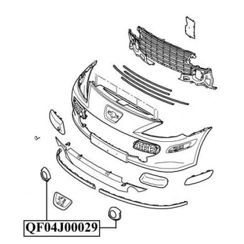 Хром противотуманок <b>QUATTRO FRENI QF04J00029</b>-1