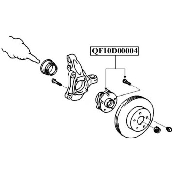 Ступица FR PRIUS 2003 NHW20 <b>QUATTRO FRENI QF10D00004</b>-2
