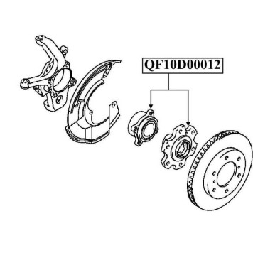 Ступица переднего колеса в сборе <b>QUATTRO FRENI QF10D00012</b>-1