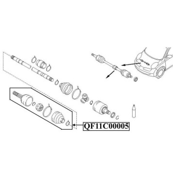 Шрус наружный 22X49X23 <b>QUATTRO FRENI QF11C00005</b>