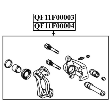 Суппорт тормозной RR LH PRADO 120 150 <b>QUATTRO FRENI QF11F00003</b>-1