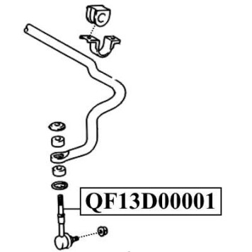 Тяга стабилизатора передняя <b>QUATTRO FRENI QF13D00001</b>-1