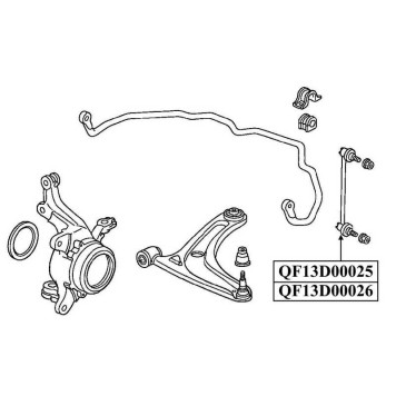 Тяга стабилизатора передняя правая <b>QUATTRO FRENI QF13D00025</b>-2