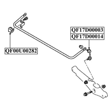Стойка стабилизатора задняя правая <b>QUATTRO FRENI QF17D00003</b>-1