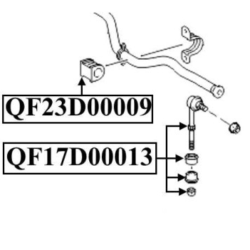 Стойка стабилизатора RR RAV4 SXA3 SXA4 комплект <b>QUATTRO FRENI QF17D00013</b>-1