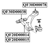 Рычаг нижний FR RH HIGHLANDER ASU40 ASU50 <b>QUATTRO FRENI QF20D00015</b>