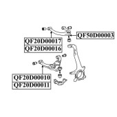 Рычаг верхний FR LH PRADO 120 150 <b>QUATTRO FRENI QF20D00016</b>