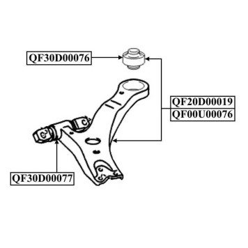 Рычаг нижний FR RH CAMRY ACV40 ACV53 <b>QUATTRO FRENI QF20D00019</b>-1