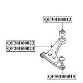 Рычаг нижний FR LH <b>QUATTRO FRENI QF20D00022</b>