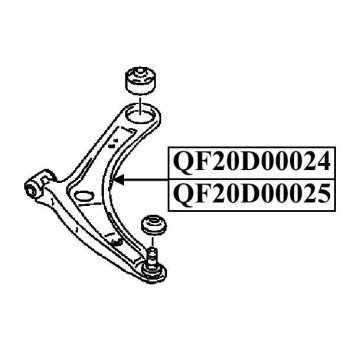 Рычаг нижний FR LH <b>QUATTRO FRENI QF20D00024</b>-1