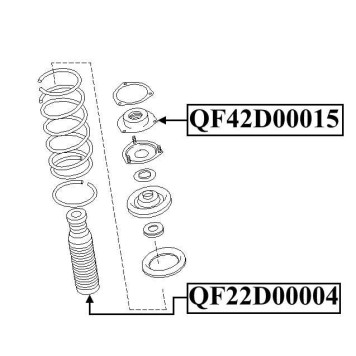 Пыльник переднего амортизатора <b>QUATTRO FRENI QF22D00004</b>-2