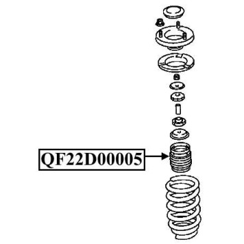 Пыльник переднего амортизатора <b>QUATTRO FRENI QF22D00005</b>-1