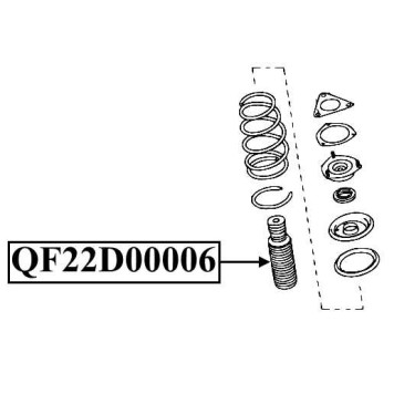 Пыльник передней стойки B10RS <b>QUATTRO FRENI QF22D00006</b>-1