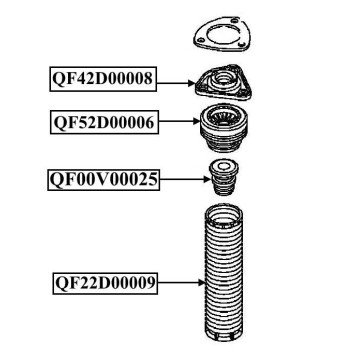 Пыльник переднего амортизатора <b>QUATTRO FRENI QF22D00009</b>-1