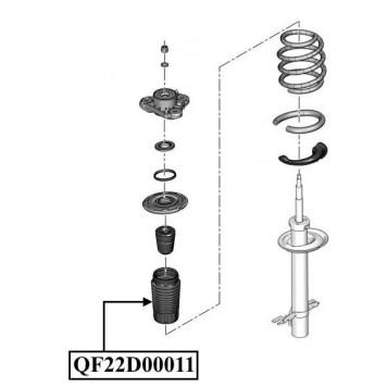 Пыльник переднего амортизатора <b>QUATTRO FRENI QF22D00011</b>-1