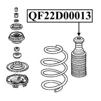 Пыльник переднего амортизатора <b>QUATTRO FRENI QF22D00013</b>-1