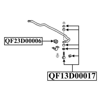 Втулка переднего стабилизатора <b>QUATTRO FRENI QF23D00006</b>-2