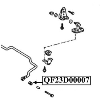 Втулка стабилизатора заднего наружняя <b>QUATTRO FRENI QF23D00007</b>-1