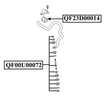 Втулка переднего стабилизатора <b>QUATTRO FRENI QF23D00014</b>-2