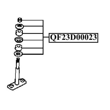 Втулки стойки переднего стабилизатора комплект <b>QUATTRO FRENI QF23D00023</b>-1