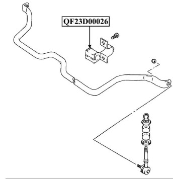 Втулка переднего стабилизатора <b>QUATTRO FRENI QF23D00026</b>-1
