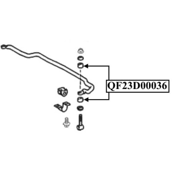 Втулка стойки переднего стабилизатора <b>QUATTRO FRENI QF23D00036</b>-1