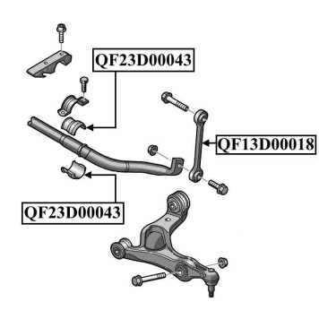 Втулка переднего стабилизатора <b>QUATTRO FRENI QF23D00043</b>-1