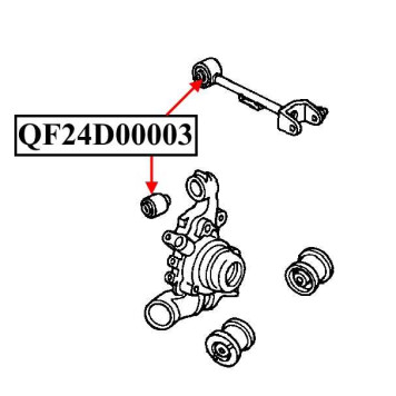 Сайлентблок задней цапфы верхний <b>QUATTRO FRENI QF24D00003</b>-1