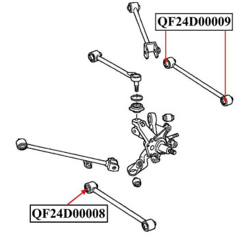 Сайлентблок задней тяги <b>QUATTRO FRENI QF24D00009</b>-1