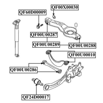 Сайлентблок задней подвески <b>QUATTRO FRENI QF24D00017</b>-1
