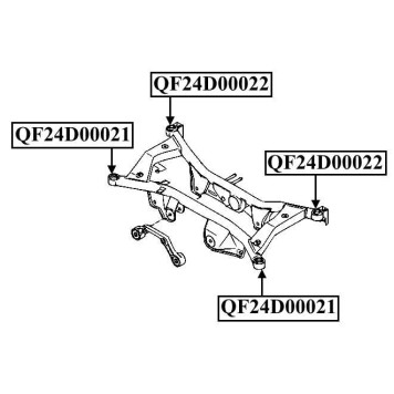 Сайлентблок задней балки <b>QUATTRO FRENI QF24D00021</b>-1