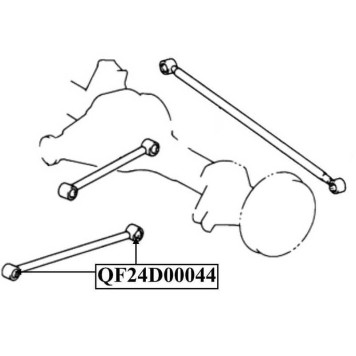 Сайлентблок задней продольной тяги <b>QUATTRO FRENI QF24D00044</b>-1