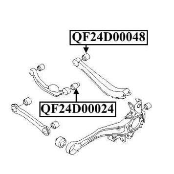 Сайлентблок задней поперечной тяги <b>QUATTRO FRENI QF24D00048</b>-1