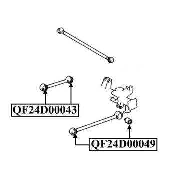 Сайлентблок заднего продольного рычага <b>QUATTRO FRENI QF24D00049</b>-1