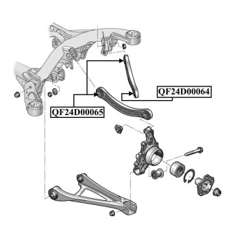 Сайлентблок задней подвески <b>QUATTRO FRENI QF24D00065</b>-1