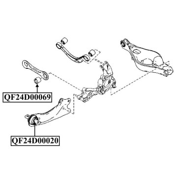 Сайлентблок задней подвески <b>QUATTRO FRENI QF24D00069</b>-1