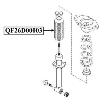 Пыльник заднего амортизатора <b>QUATTRO FRENI QF26D00003</b>-1