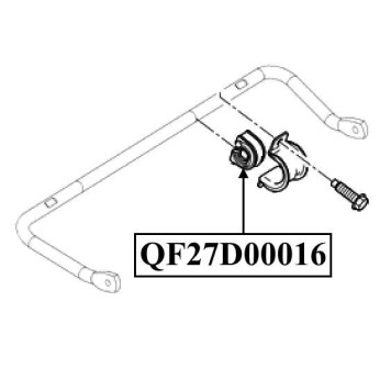 Втулка заднего стабилизатора D15 <b>QUATTRO FRENI QF27D00016</b>-2