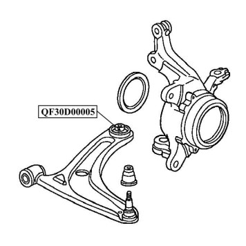 Сайлентблок задний переднего рычага <b>QUATTRO FRENI QF30D00005</b>-1