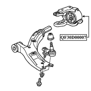 Сайлентблок задний переднего рычага <b>QUATTRO FRENI QF30D00007</b>-2