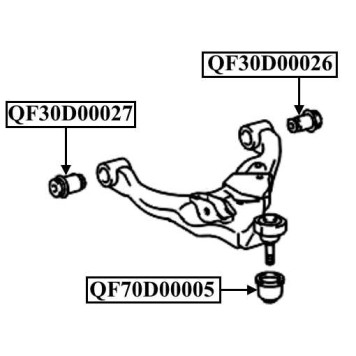 Сайленблок нижнего переднего рычага <b>QUATTRO FRENI QF30D00026</b>-1