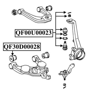 Сайлентблок переднего нижнего рычага <b>QUATTRO FRENI QF30D00028</b>-1